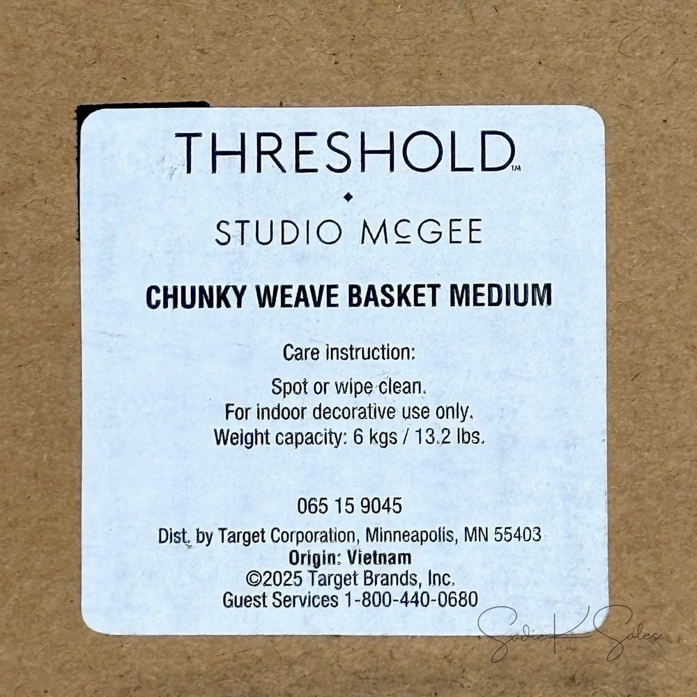 Medium Chunky Weave Basket – Threshold Studio McGee,‎ Target Spring 2026